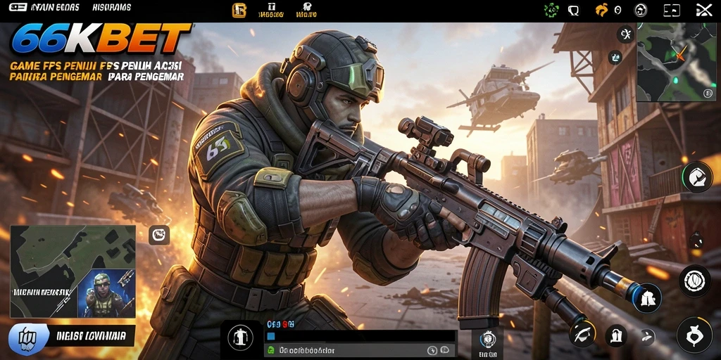 Screenshot gameplay <strong>66KBET</strong> menunjukkan aksi pertempuran yang intens.