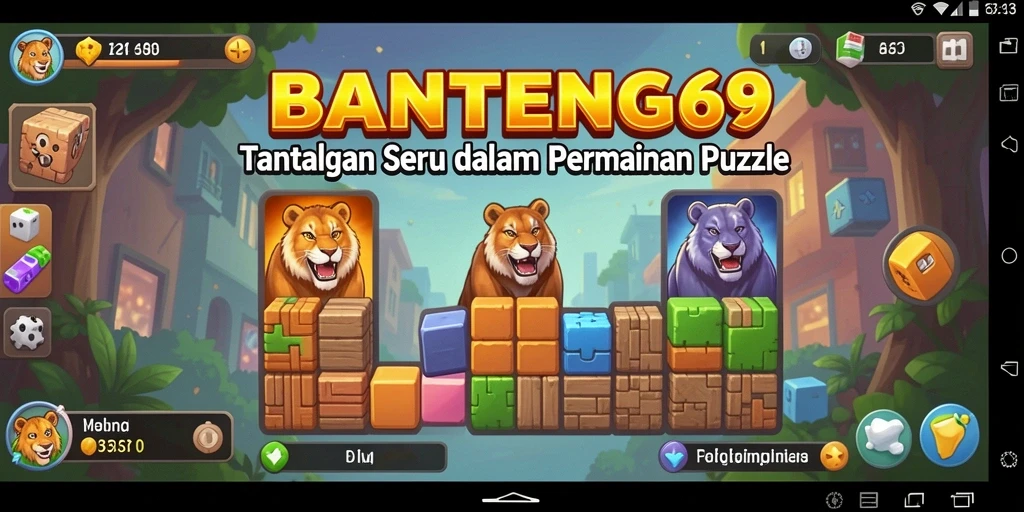 Screenshot BANTENG69 menampilkan gameplay puzzle yang seru dan interaktif.