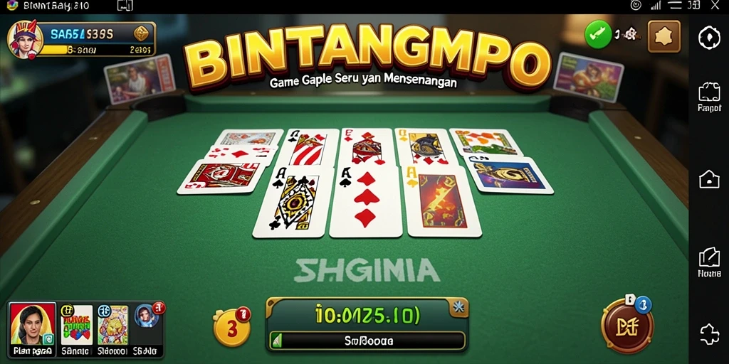 Tampilan menarik dari gameplay Gaple BINTANGMPO yang penuh aksi.