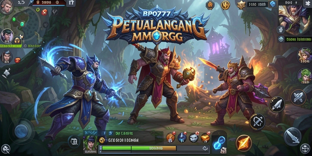 Tampilan gameplay epik dalam dunia MMORPG BPO777.