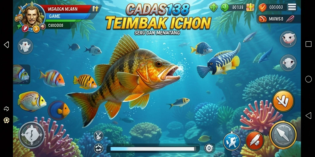 Screenshot gameplay CADAS138 menampilkan keseruan menangkap ikan.