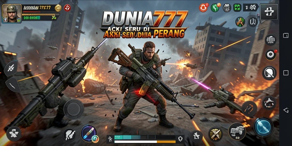 Tampilan gameplay DUNIA777 yang menegangkan dan penuh aksi.