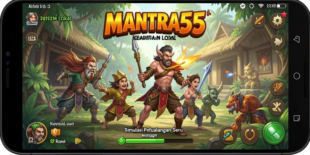 Tampilan menarik dari gameplay simulasi di MANTRA55.