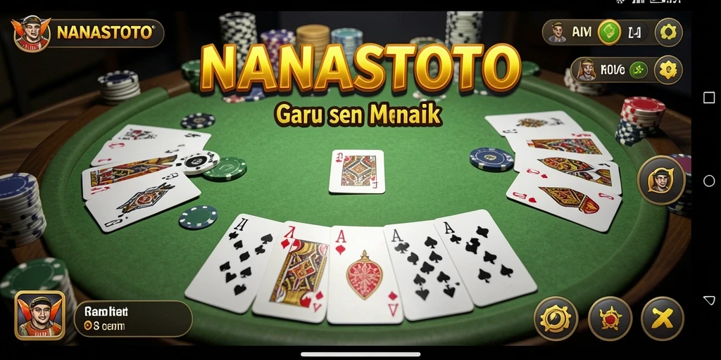 Tampilan gameplay NANASTOTO yang menegangkan saat bermain Gaple.