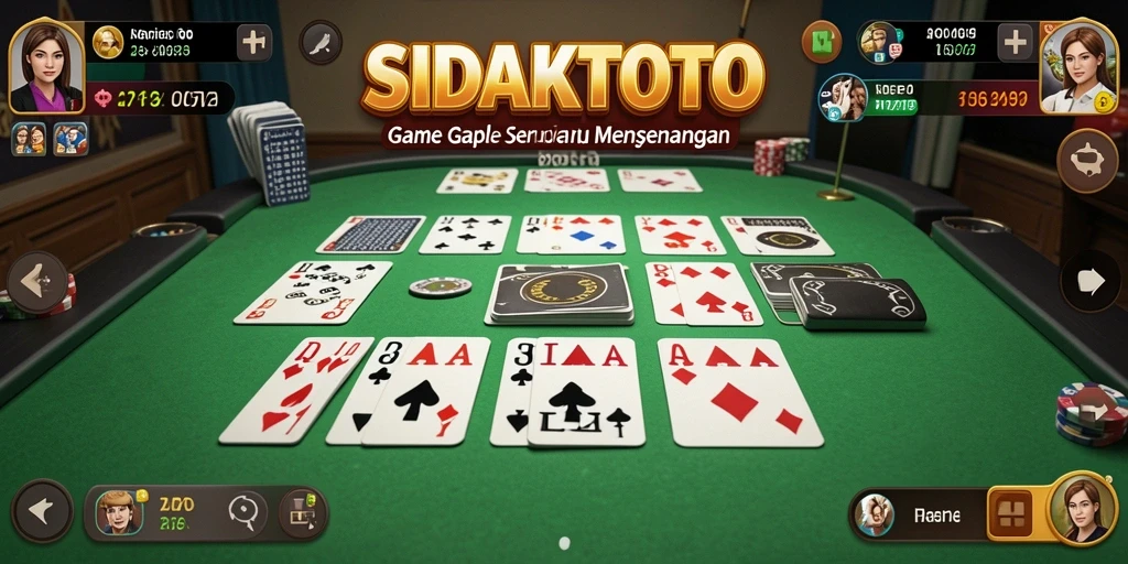 Gameplay seru Gaple di SIDAKTOTO dengan interaksi sosial.