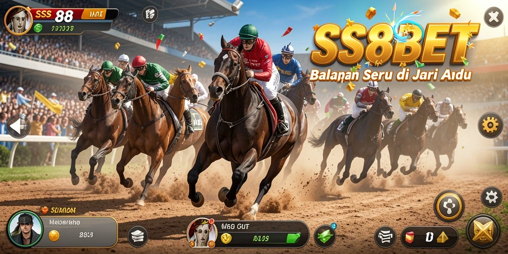 Screenshot gameplay SS88BET yang menampilkan aksi balapan seru.