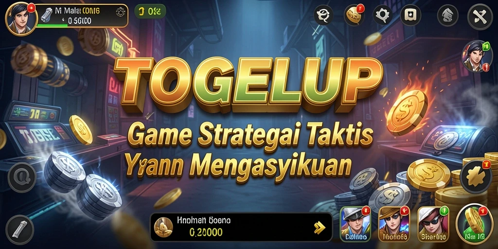 Screenshot utama gameplay TOGELUP yang menampilkan pertempuran strategis.
