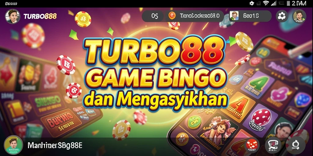 Tampilan gameplay seru Bingo di TURBO88 dengan teman-teman.